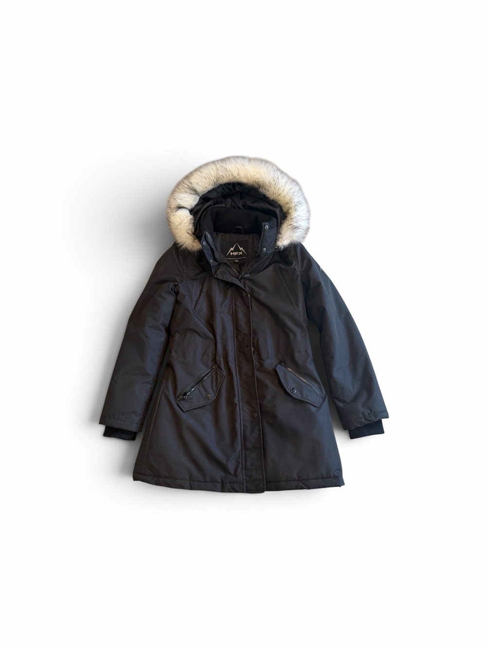 HEX Black Women's Insulated Parka with Faux Fur Hood